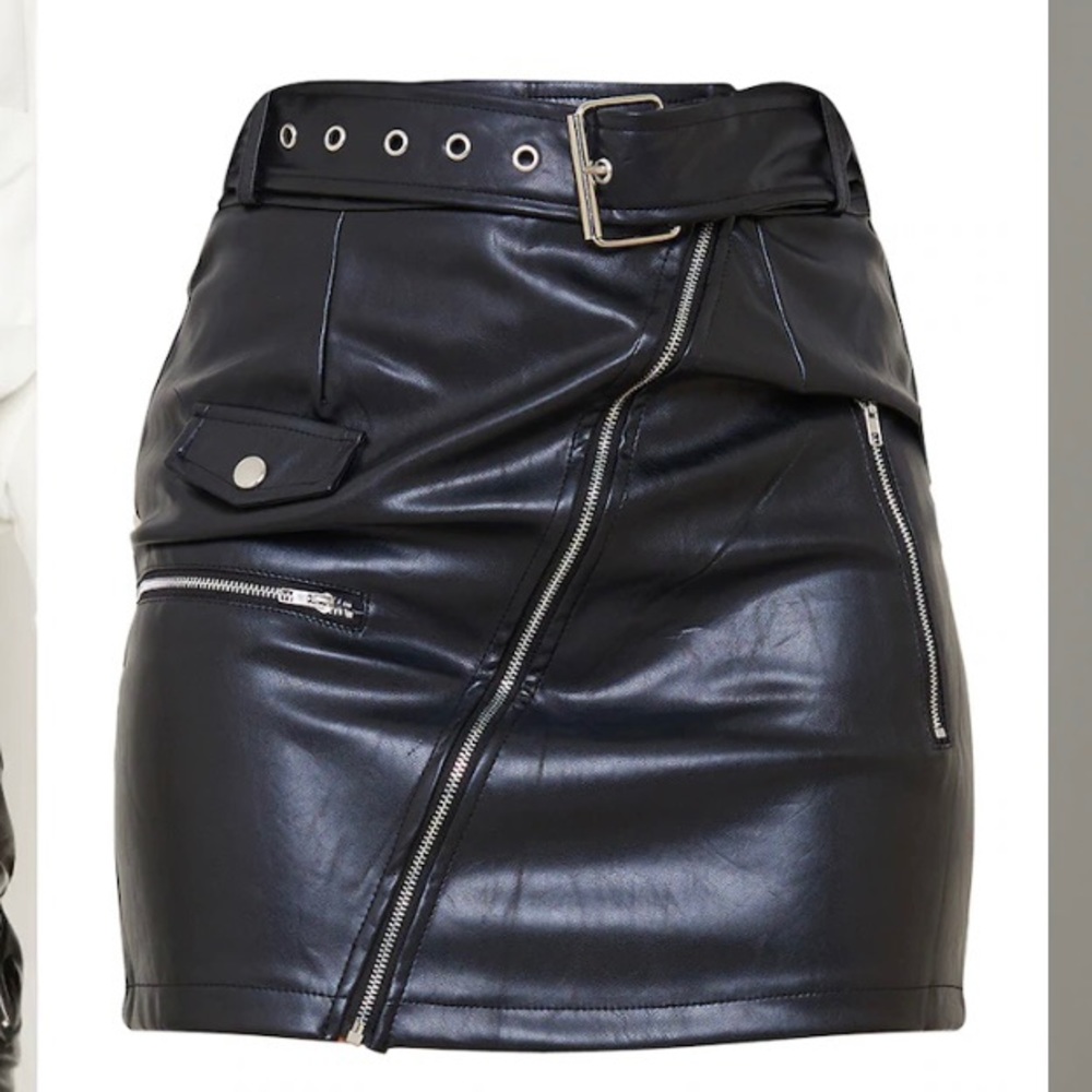 PLT Faux Leather Skirt